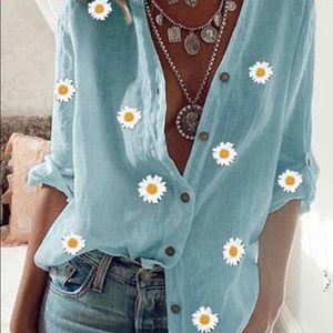 Long sleeve floral shirt